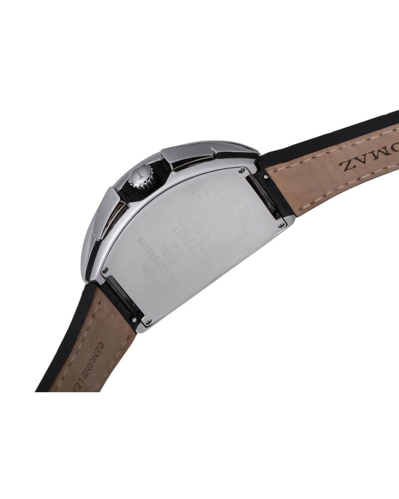 
                  
                    Load image into Gallery viewer, Tomaz Men&amp;#39;s Watch TQ012-D1 (Silver/Black) Black Bamboo Leather Strap
                  
                