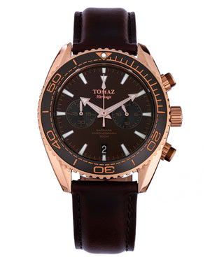 
                  
                    Load image into Gallery viewer, Tomaz Men&amp;#39;s Watch  TW012-D10 (Rose Gold/Coffee) Coffee Leather Strap
                  
                