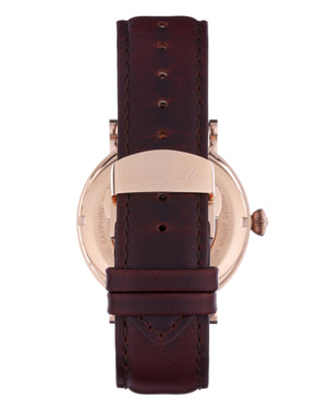 
                  
                    Load image into Gallery viewer, Tomaz Men&amp;#39;s Watch  TW015-D3 (Rose Gold/Navy) Wine Leather Strap
                  
                