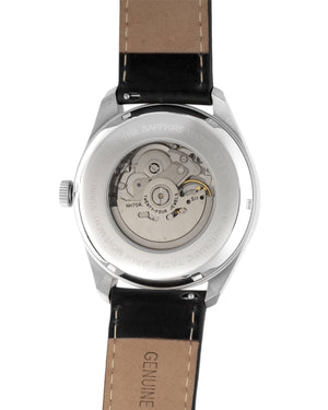 
                  
                    Load image into Gallery viewer, Tomaz Men&amp;#39;s Watch TW007B 2nd Version (Silver/White) Black Leather Strap
                  
                