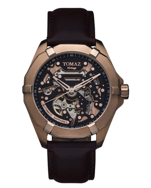 
                  
                    Load image into Gallery viewer, Tomaz Men&amp;#39;s Watch TW009A (Rose Gold/Navy) Coffee Leather Strap
                  
                