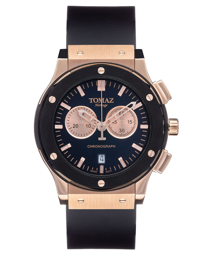 Tomaz Men's Watch TQ008 (Navy/Black) best men watch, automatic watch for men, Trending men watch, Luxury watch, Watches of Switzerland, automatic watch for men, jam tangan lelaki, jam tangan automatik, jam kronograf