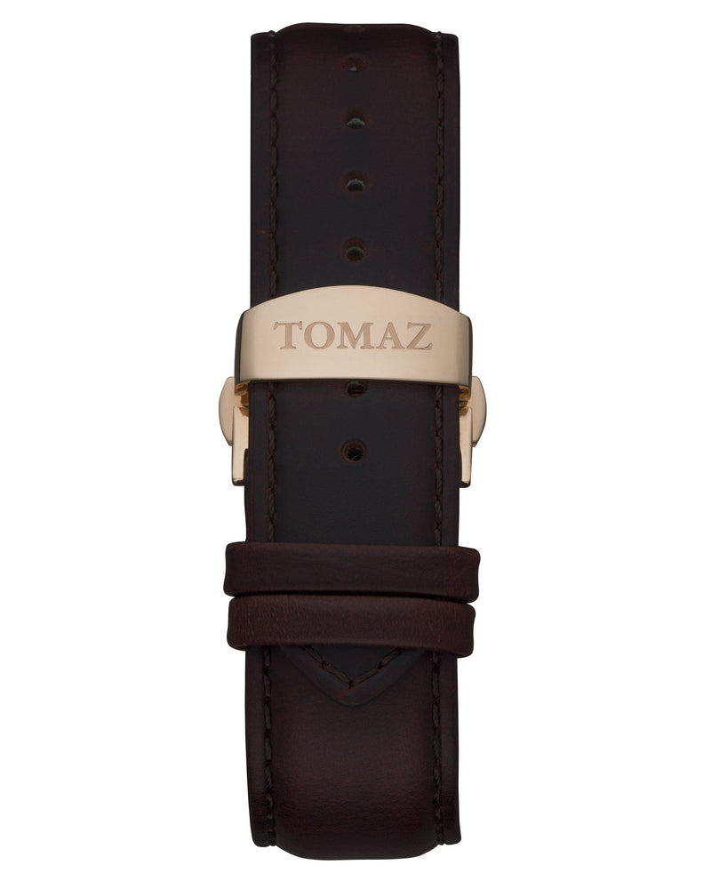 
                  
                    Load image into Gallery viewer, Tomaz Men&amp;#39;s Watch TW009A (Rose Gold/Black) Coffee Leather Strap
                  
                