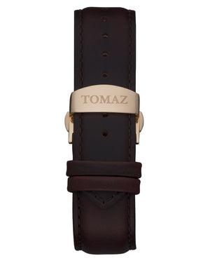 
                  
                    Load image into Gallery viewer, Tomaz Men&amp;#39;s Watch TW009A (Rose Gold/Coffee) Coffee Leather Strap
                  
                