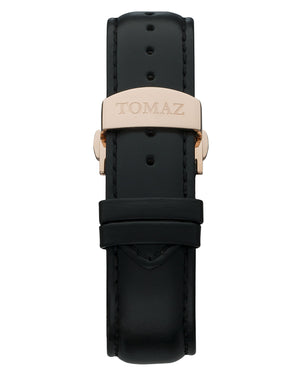 
                  
                    Load image into Gallery viewer, Tomaz Men&amp;#39;s Watch TQ007M-D3 (Rose Gold/Black) Black Leather Strap
                  
                