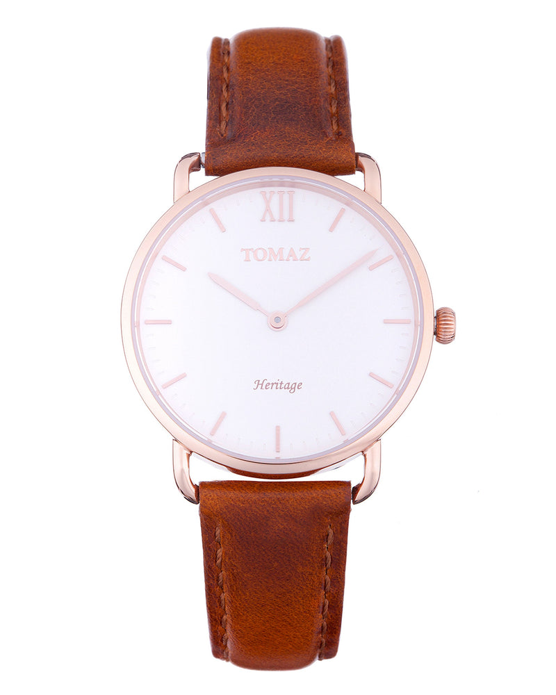 Tomaz Ladies Watch G1L-D6B (Rose Gold/White) watches Malaysia, watches for women, watches online, Watches of Switzerland, Watches for sale online, simple watch, ladies watch, watch with Sapphire Crystal, Swarovski watch