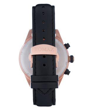 
                  
                    Load image into Gallery viewer, Tomaz Men&amp;#39;s Watch TW011-D2 (Rose Gold) Black Leather Strap
                  
                