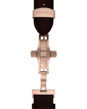 
                  
                    Load image into Gallery viewer, Tomaz Men&amp;#39;s Watch TW007B 1st Version (Rose Gold/White) Coffee Leather Strap
                  
                