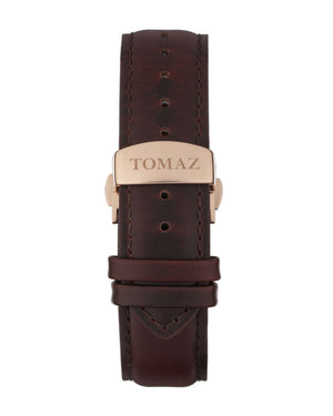 
                  
                    Load image into Gallery viewer, Tomaz Men&amp;#39;s Watch TW009B 2nd version (Rosegold/White) Coffee Leather Strap
                  
                