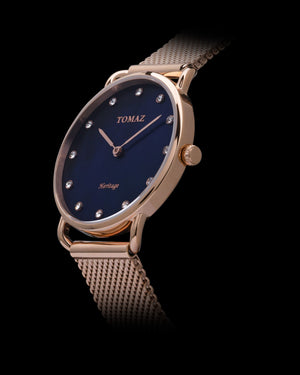 
                  
                    Load image into Gallery viewer, Tomaz Ladies Watch G1L-D13 Marble (Rose Gold/Navy) Rosegold Mesh Strap
                  
                