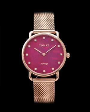 
                  
                    Load image into Gallery viewer, Tomaz Ladies Watch G1L-D6C (Rose Gold/Purple) Rosegold Mesh Strap
                  
                