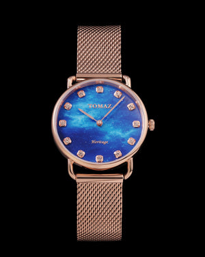 
                  
                    Load image into Gallery viewer, Tomaz Ladies Watch G1LE-D11 Galaxy (Gold/Blue) Gold Mesh Strap
                  
                