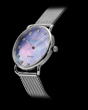 
                  
                    Load image into Gallery viewer, Tomaz Ladies Watch G1LE-D17 (Silver/Blue) Silver Mesh Strap
                  
                