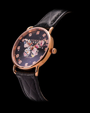 
                  
                    Load image into Gallery viewer, Tomaz Ladies Watch G1LE-D18 Butterfly (Rosegold/Black) Black Leather Strap
                  
                