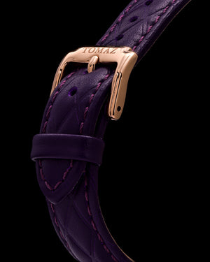 
                  
                    Load image into Gallery viewer, Tomaz Ladies Watch G1LE-D19 Butterfly (Rosegold/Black) Purple Leather Strap
                  
                