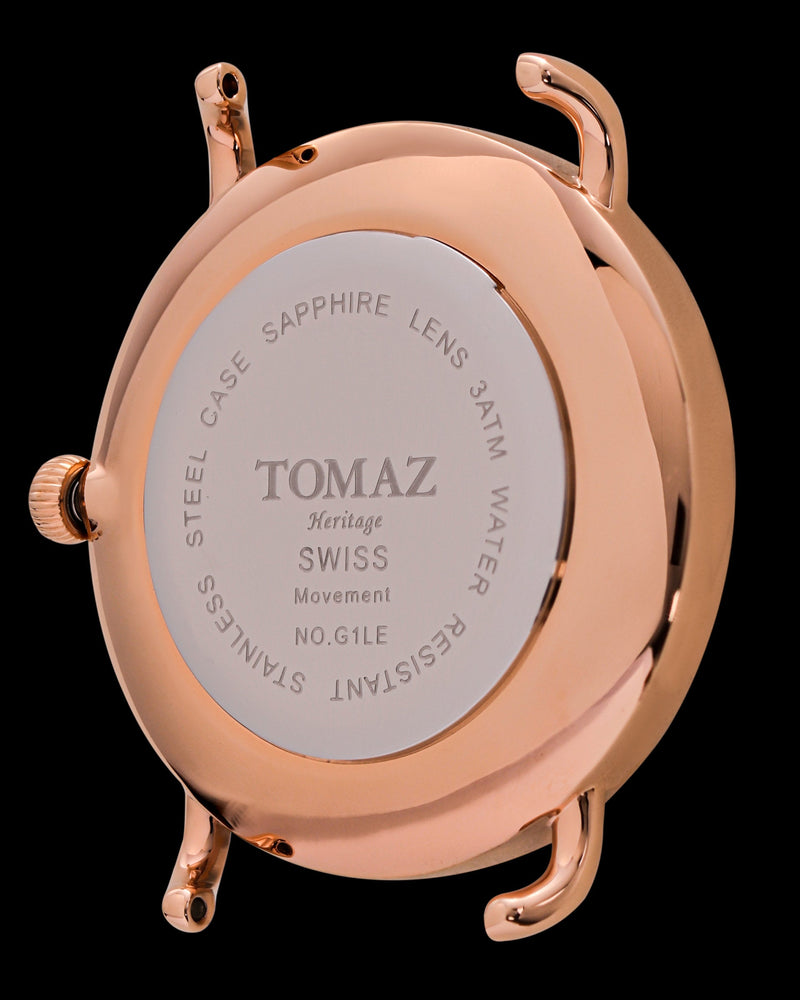 
                  
                    Load image into Gallery viewer, Tomaz Ladies Watch G1LE-D25 Butterfly with Flower (Rosegold) Black Leather Strap
                  
                