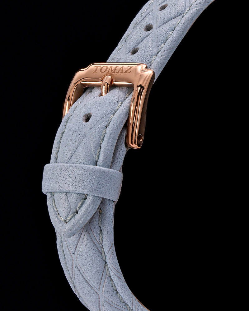 
                  
                    Load image into Gallery viewer, Tomaz Ladies Watch G1LE-D28 Stardust (Rosegold/Starry Blue) Light Blue Leather Strap
                  
                