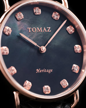 
                  
                    Load image into Gallery viewer, Tomaz Ladies Watch G1LE-D3 (Gold/Black) Black Leather Strap
                  
                