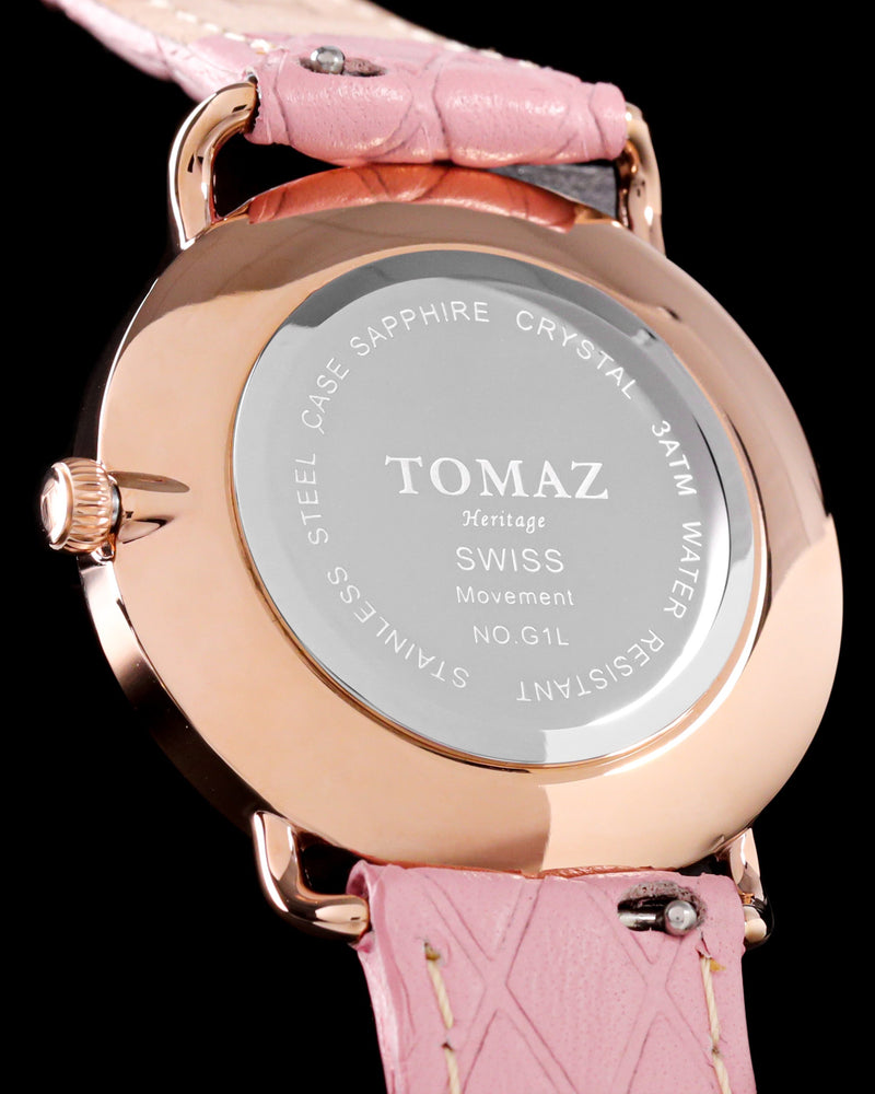 
                  
                    Load image into Gallery viewer, Tomaz Ladies Watch G1LE-D6 Marble (Rose Gold/Pink) Pink Leather Strap
                  
                