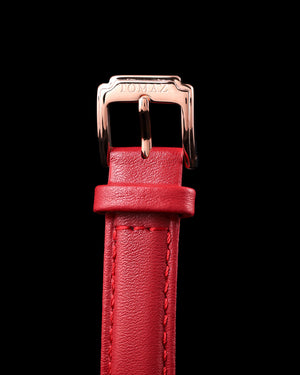 
                  
                    Load image into Gallery viewer, Tomaz Ladies Watch G1LE-D7 (Gold/Red) Red Leather Strap
                  
                