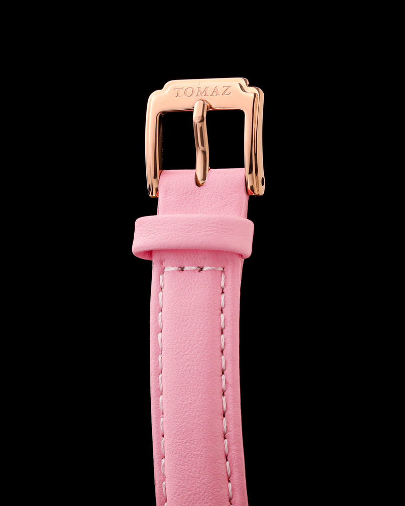 
                  
                    Load image into Gallery viewer, Tomaz Ladies Watch G1LE-D8 Flower (Rose Gold/White) Pink Leather Strap
                  
                