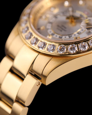 
                  
                    Load image into Gallery viewer, Tomaz Ladies Watch G4L-D4S (Gold/White) with White Double Swarovski (Gold Stainless Steel)
                  
                