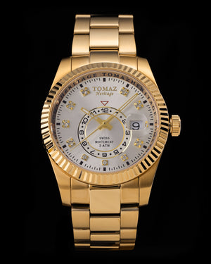 
                  
                    Load image into Gallery viewer, Tomaz Men&amp;#39;s Watch G4M-D4S (Gold/Silver) Gold Stainless Steel
                  
                