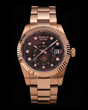 
                  
                    Load image into Gallery viewer, Tomaz Men&amp;#39;s Watch G4M-D8S (Rosegold/Coffee) Rosegold Stainless Steel
                  
                