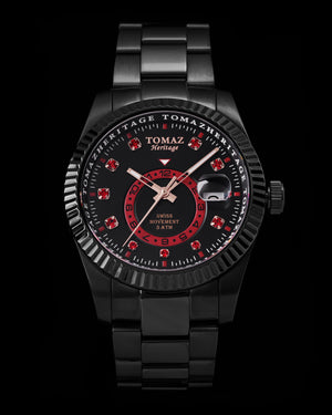 
                  
                    Load image into Gallery viewer, Tomaz Men&amp;#39;s Watch G4M-D9S (Black/Red) Black Stainless Steel
                  
                