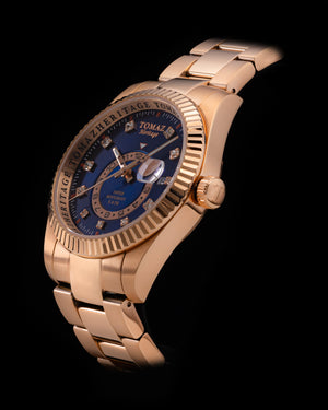 
                  
                    Load image into Gallery viewer, Tomaz Men&amp;#39;s Watch  G4M-D6S (Rosegold/Blue) Rosegold Stainless Steel
                  
                