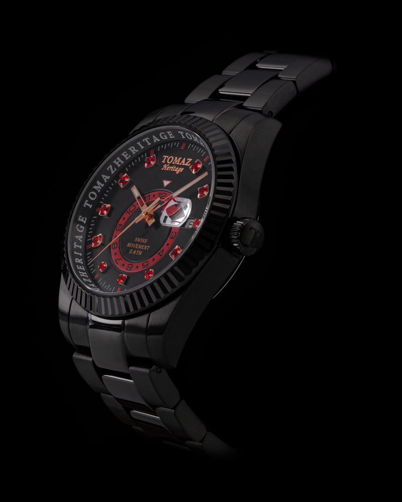 
                  
                    Load image into Gallery viewer, Tomaz Men&amp;#39;s Watch G4M-D9S (Black/Red) Black Stainless Steel
                  
                