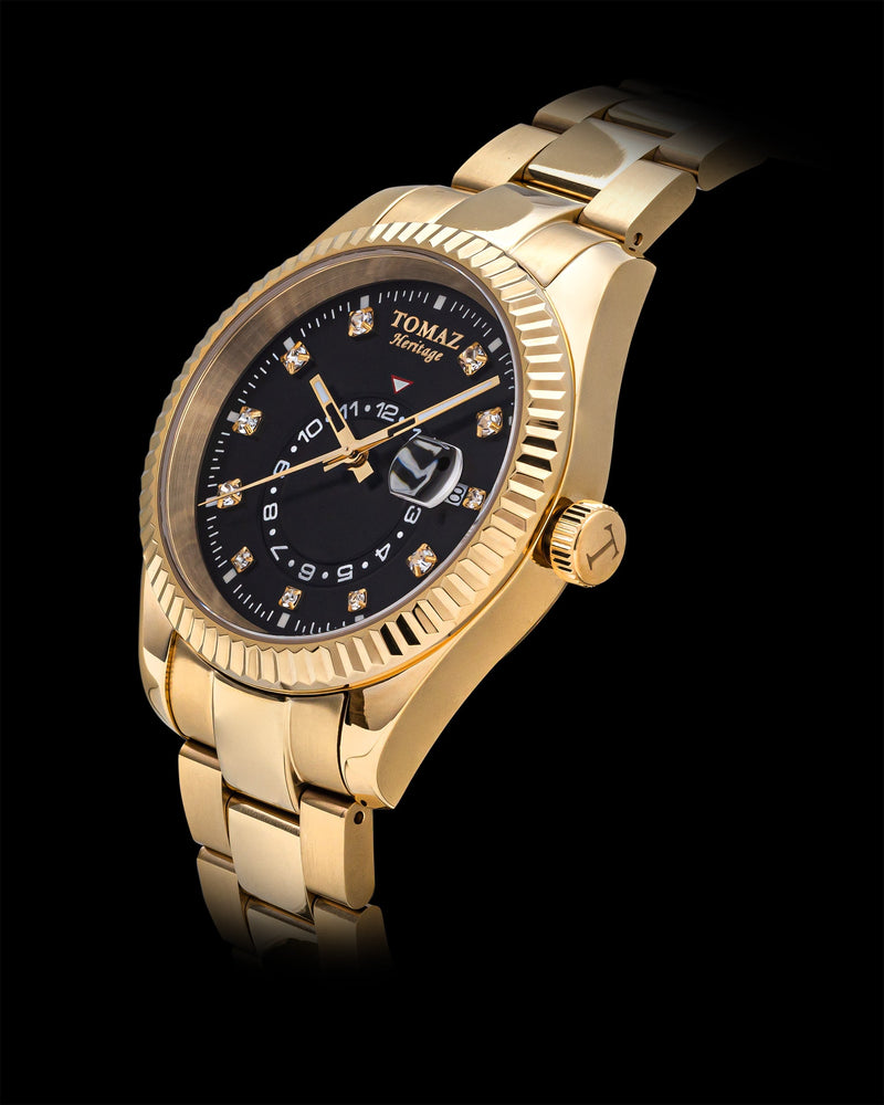 
                  
                    Load image into Gallery viewer, Tomaz Men&amp;#39;s Watch G4M-D1S (Gold/Black) Gold Stainless Steel
                  
                