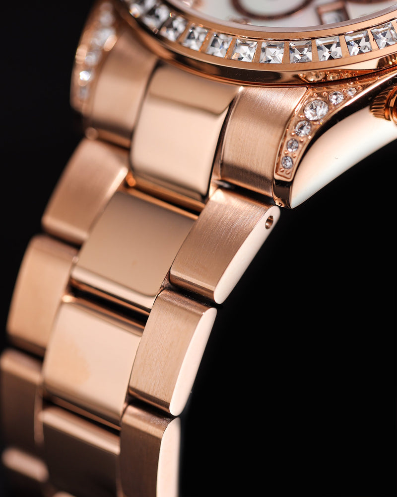 
                  
                    Load image into Gallery viewer, Tomaz Ladies Watch GR02L-D4 (Rosegold/White) with White Swarovski (Rosegold Stainless Steel)
                  
                