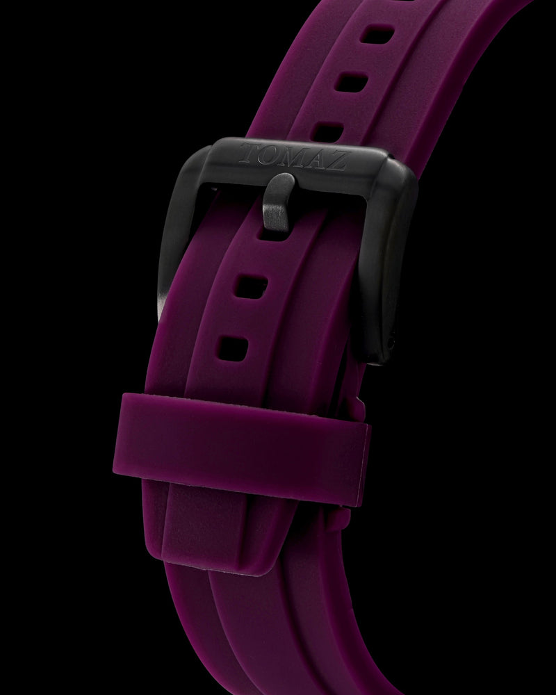 
                  
                    Load image into Gallery viewer, Trident GR03A-D12 (Silver/Green) Purple Silicone Strap
                  
                