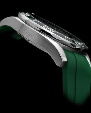 
                  
                    Load image into Gallery viewer, Trident  GR03A-D2 (Silver/Green) Green Silicone Strap
                  
                