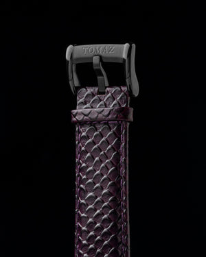 
                  
                    Load image into Gallery viewer, Hector GR04B-D11 (Black/Purple) Purple Salmon Leather Strap
                  
                