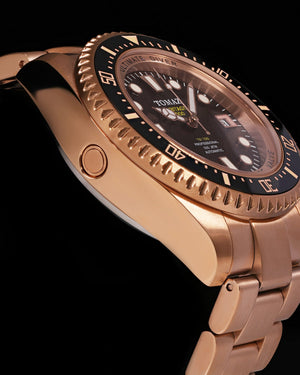 
                  
                    Load image into Gallery viewer, Ultimate Diver GR06B-D5 (Rosegold/Coffee/Black) Rosegold Stainless Steel
                  
                