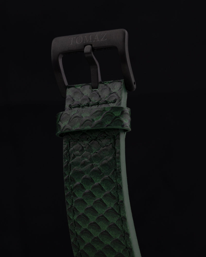 
                  
                    Load image into Gallery viewer, Hector GR04B-D13 (Rosegold/Green) Green Salmon Leather Strap
                  
                