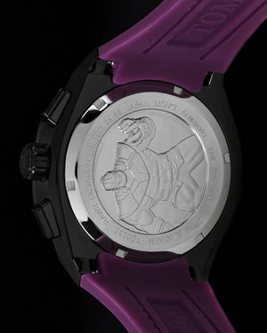 
                  
                    Load image into Gallery viewer, Marvel Thanos TQ023I-D2 (Black) with Rainbow Crystal (Purple Leather with Silicone Strap)
                  
                