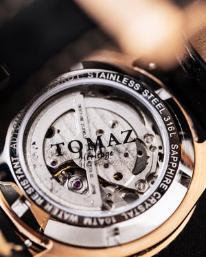 
                  
                    Load image into Gallery viewer, Tomaz Men&amp;#39;s Watch GR01L-D2 (Rosegold/Black) Black Leather Strap
                  
                