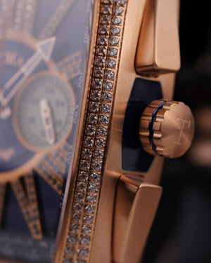 
                  
                    Load image into Gallery viewer, Tomaz Men&amp;#39;s Watch TQ012A-D1 (Rosegold/Navy) with Swarovski (Navy Bamboo Leather Strap)
                  
                