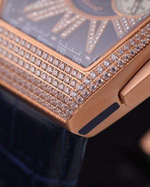 
                  
                    Load image into Gallery viewer, Tomaz Men&amp;#39;s Watch TQ012A-D1 (Rosegold/Navy) with Swarovski (Navy Bamboo Leather Strap)
                  
                