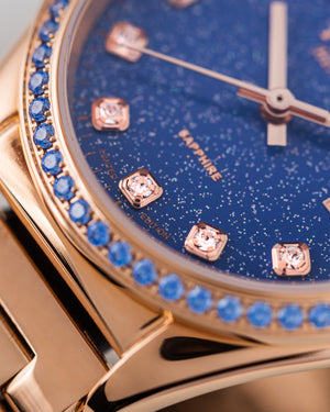 
                  
                    Load image into Gallery viewer, Tomaz Ladies Watch TQ017L-D39 Stardust (RoseGold/Blue) with Blue Swarovski (Rosegold Stainless Steel)
                  
                