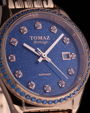 
                  
                    Load image into Gallery viewer, Tomaz Ladies Watch TQ017L-D40 Stardust (Rose Gold/Blue) with Blue Swarovski (Rosegold Stainless Steel)
                  
                