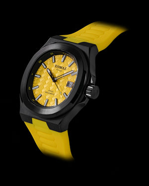 
                  
                    Load image into Gallery viewer, Tomaz Men&amp;#39;s Watch TQ029M-D3 (Black/Yellow) Yellow Silicone Strap
                  
                