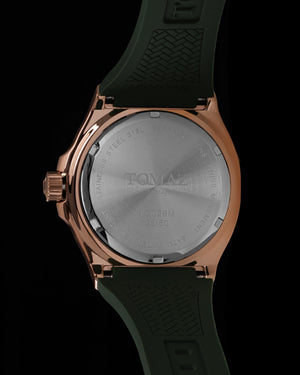 
                  
                    Load image into Gallery viewer, Tomaz Men&amp;#39;s Watch TQ029M-D5 (Rosegold/Green) Green Silicone Strap
                  
                