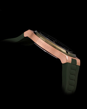 
                  
                    Load image into Gallery viewer, Tomaz Men&amp;#39;s Watch TQ029M-D5 (Rosegold/Green) Green Silicone Strap
                  
                