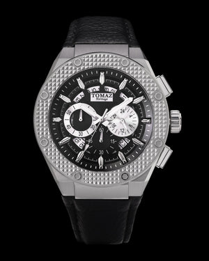 
                  
                    Load image into Gallery viewer, Romeo XL TQ030-D20 (Black/White) Black Leather Strap
                  
                