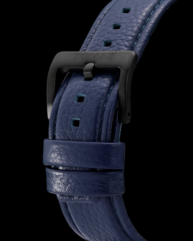 
                  
                    Load image into Gallery viewer, Romeo XL TQ030-D22 (Black/Blue) Blue Leather Strap
                  
                