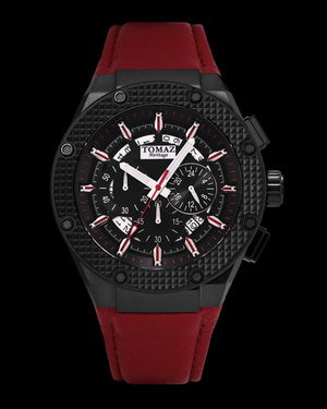 
                  
                    Load image into Gallery viewer, Romeo XL TQ030-D5 (Black) Red Leather Strap
                  
                